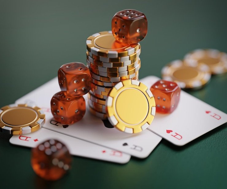 Tata letak meja baccarat dealer langsung di duit8 dengan kartu dan area taruhan